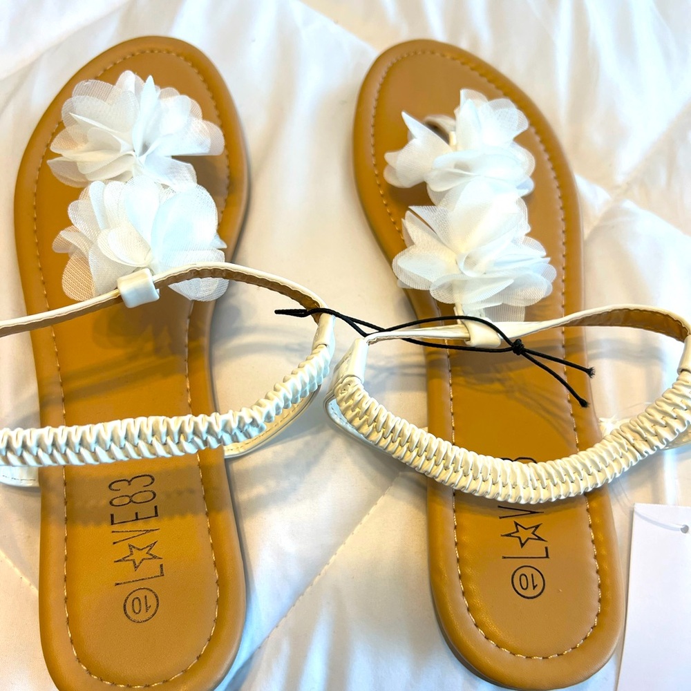 White sandals